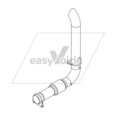 -Tuyau échappement J.D long 696 mm EUROVOIRIE *